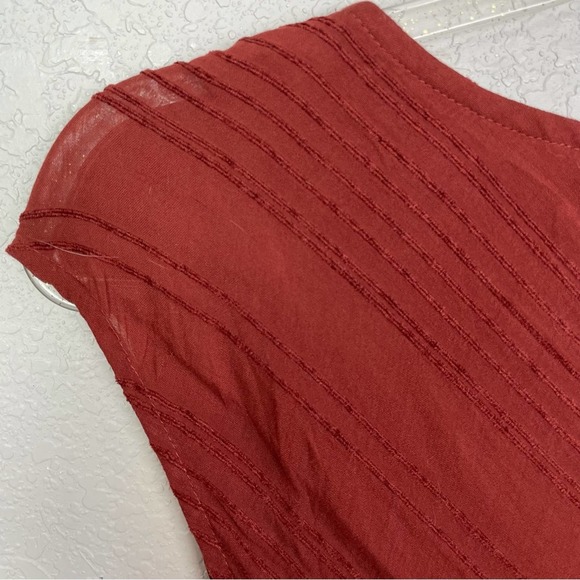 MOULINETTE SOEURS FOR ANTHROPOLOGIE Rusty Red Dress with Belt Size 0 - Picture 11 of 12